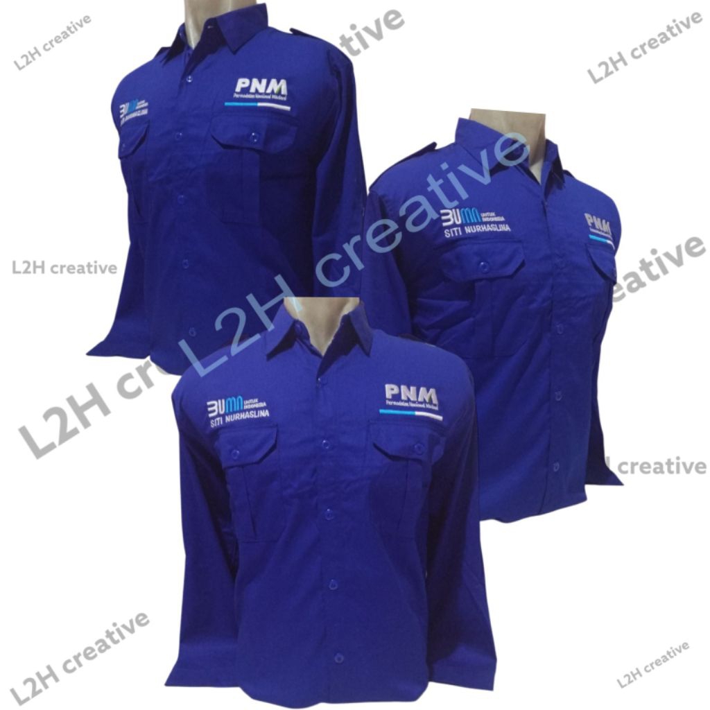 baju kemeja seragam PNM free bordir nama