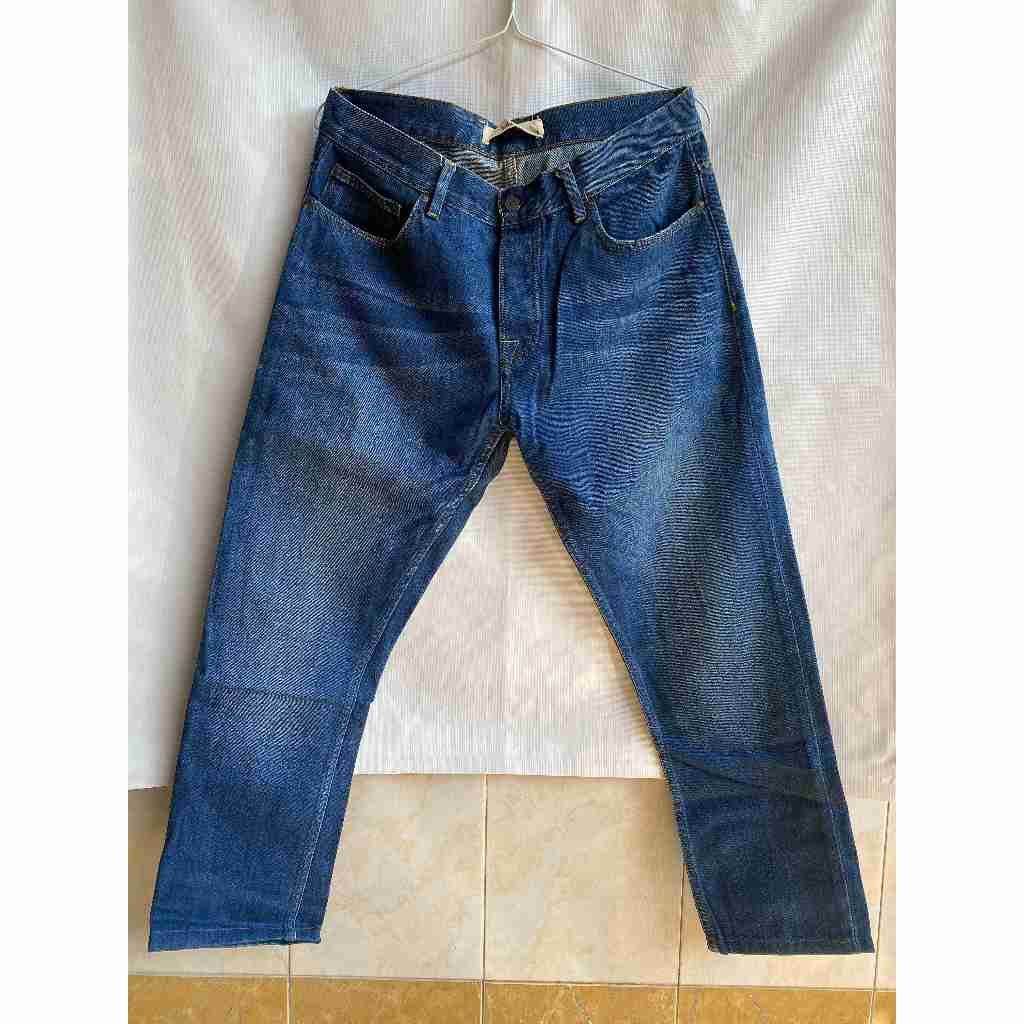 [100% Preloved Ori] Celana Jeans Biru Panjang Pria Merk Topman