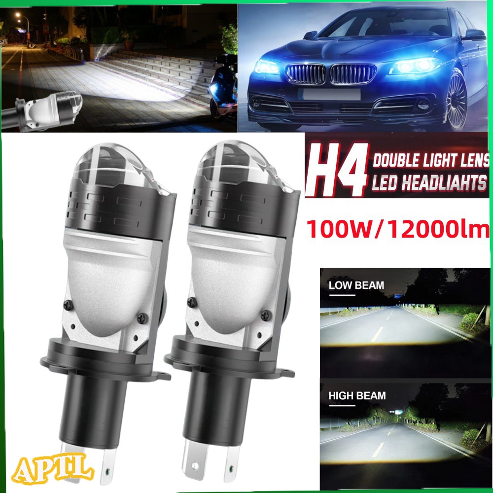 Premium Biled Projector Lampu Utama H4 Projector Lampu Premium Lampu Utama LED H4 Mini Projector Mot