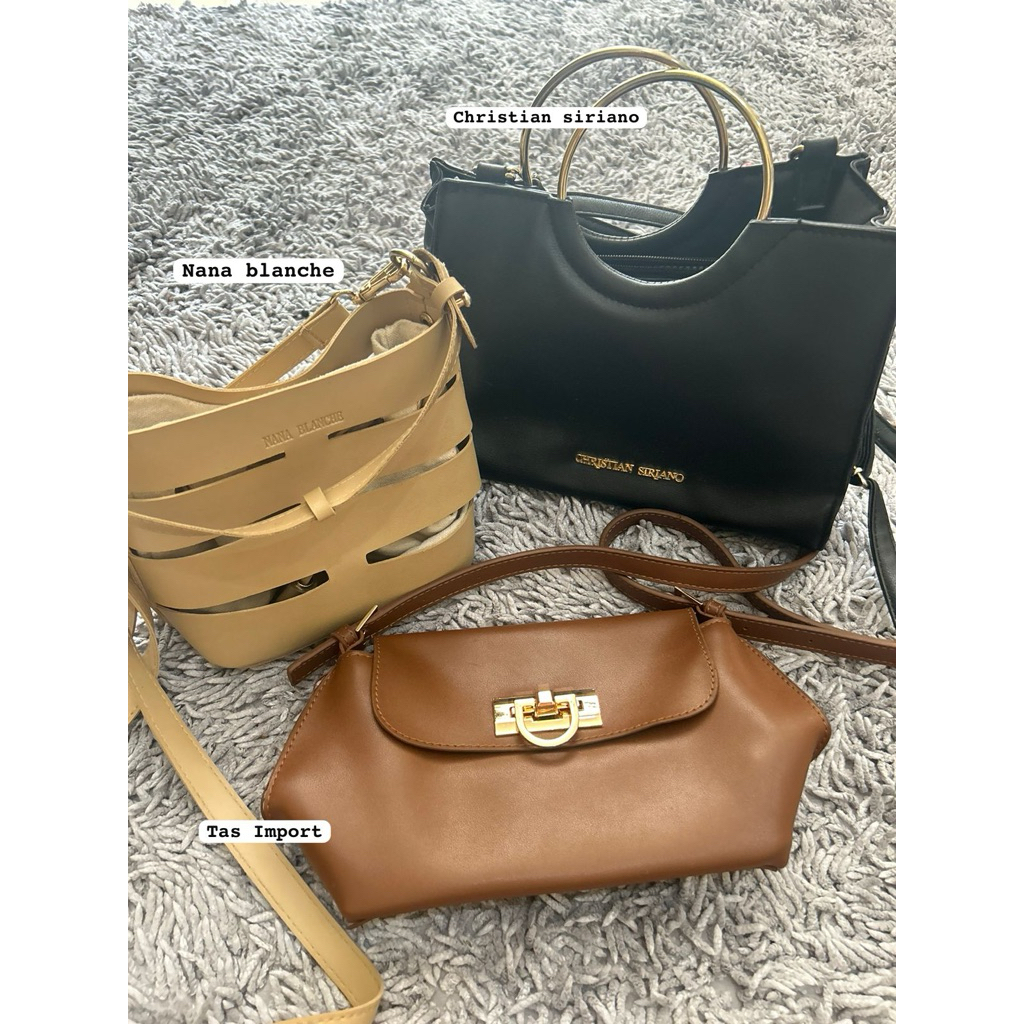 Preloved tas wanita brand local | tas wanita CHRISTIAN SIRIANO NANA BLANCHE | preloved bag wanita | 