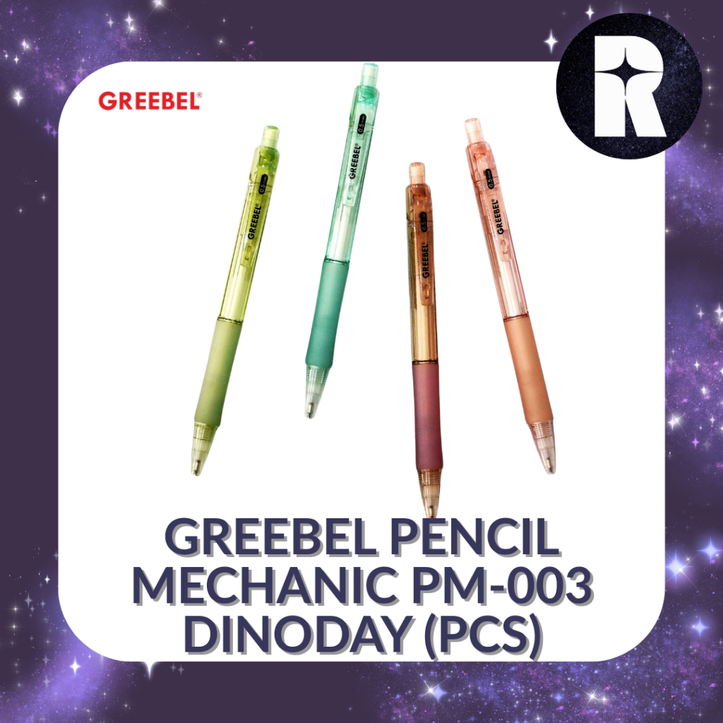 

GREEBEL PENCIL MECHANIC PM-003 DINODAY 0.5 MM / PENSIL MEKANIK 2B LUCU UNTUK MENULIS