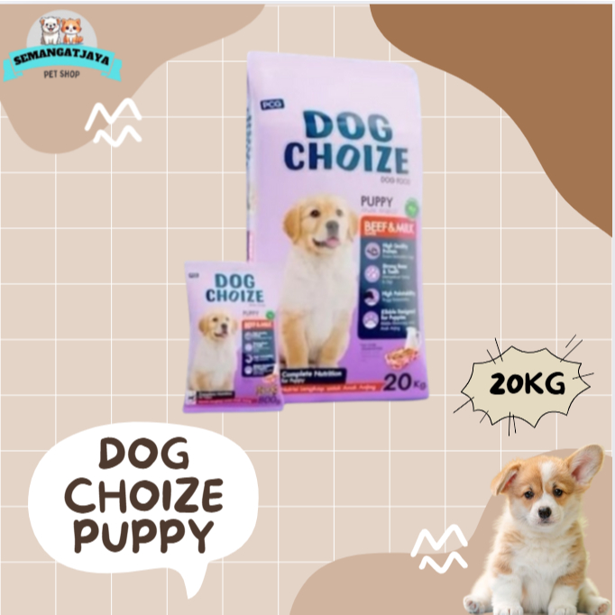 Dog Choize Dog Food Puppy 20 kg / Makanan Anjing 20kg [Instant]