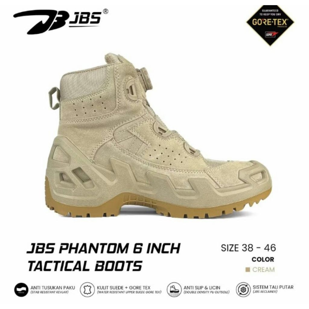 sepatu tactical army boots jbs phantom tali putar gurun 6inch