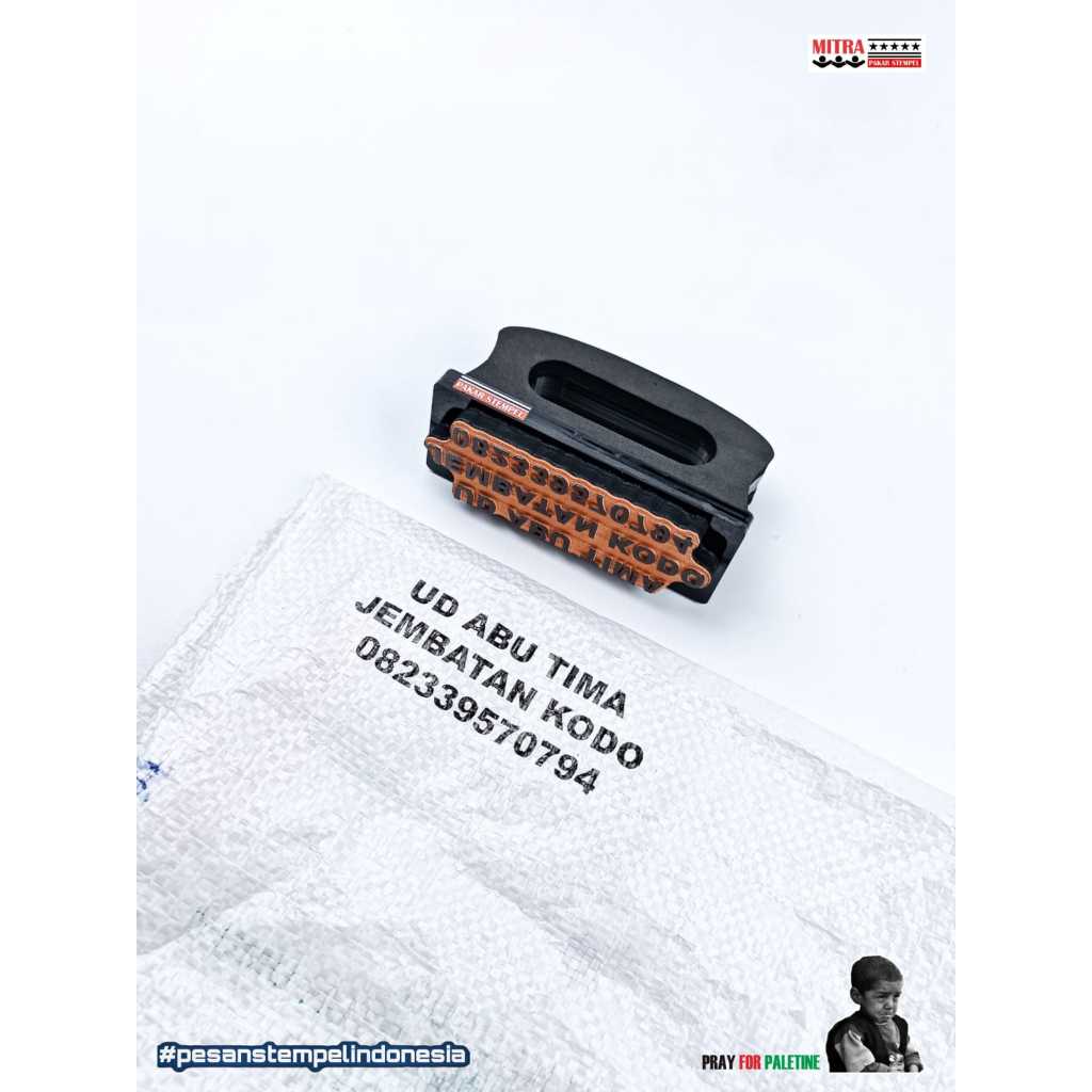 

Jual Custom Stempal Cap Karung Stempel Plastik Karung Gula Karung Pupuk Anti Luntur Bisa Custom