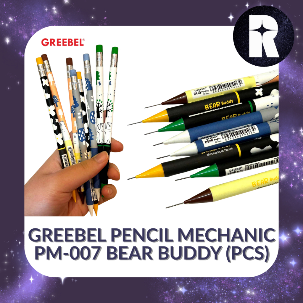

GREEBEL PENCIL MECHANIC PM-007 BEAR BUDDY / PENSIL MEKANIK MOTIF LUCU 0,5MM (PCS)