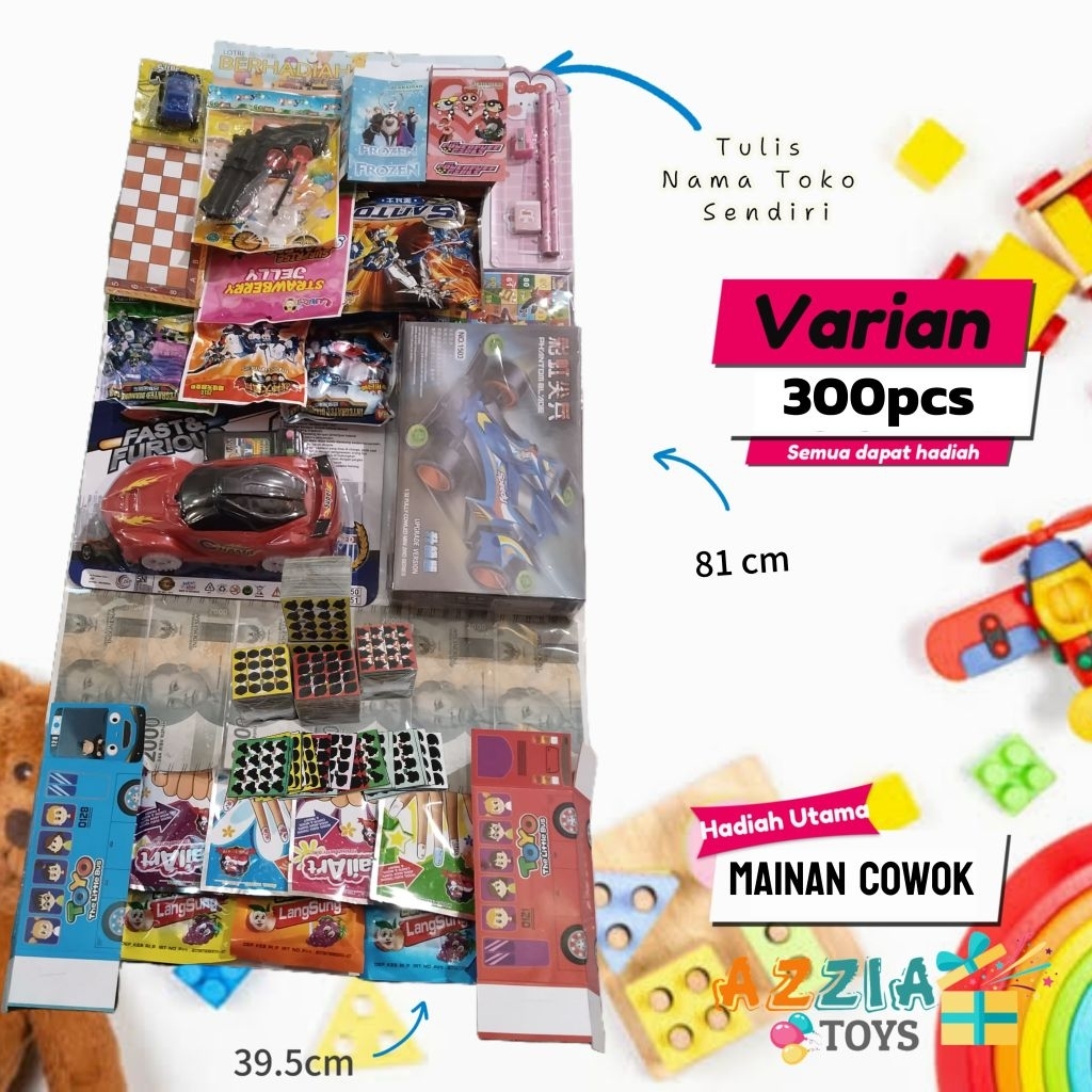 Gosok Gosok Lotre Berhadiah Mainan-Peratalan Sekolah 300pcs Ecer Rp.1000/pcs
