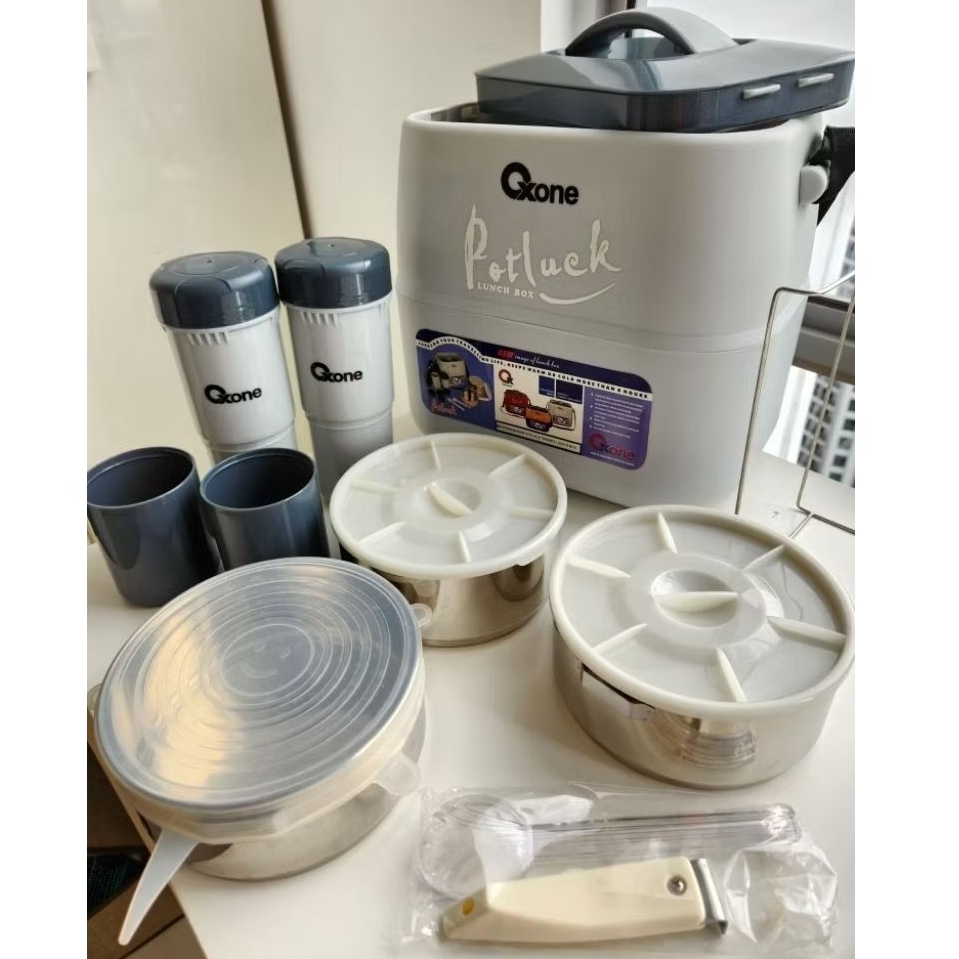 [semi baru] OXONE potluck thermo lunchbox OX 978 /rantang kotak bekal makanan piknik outdoor camping