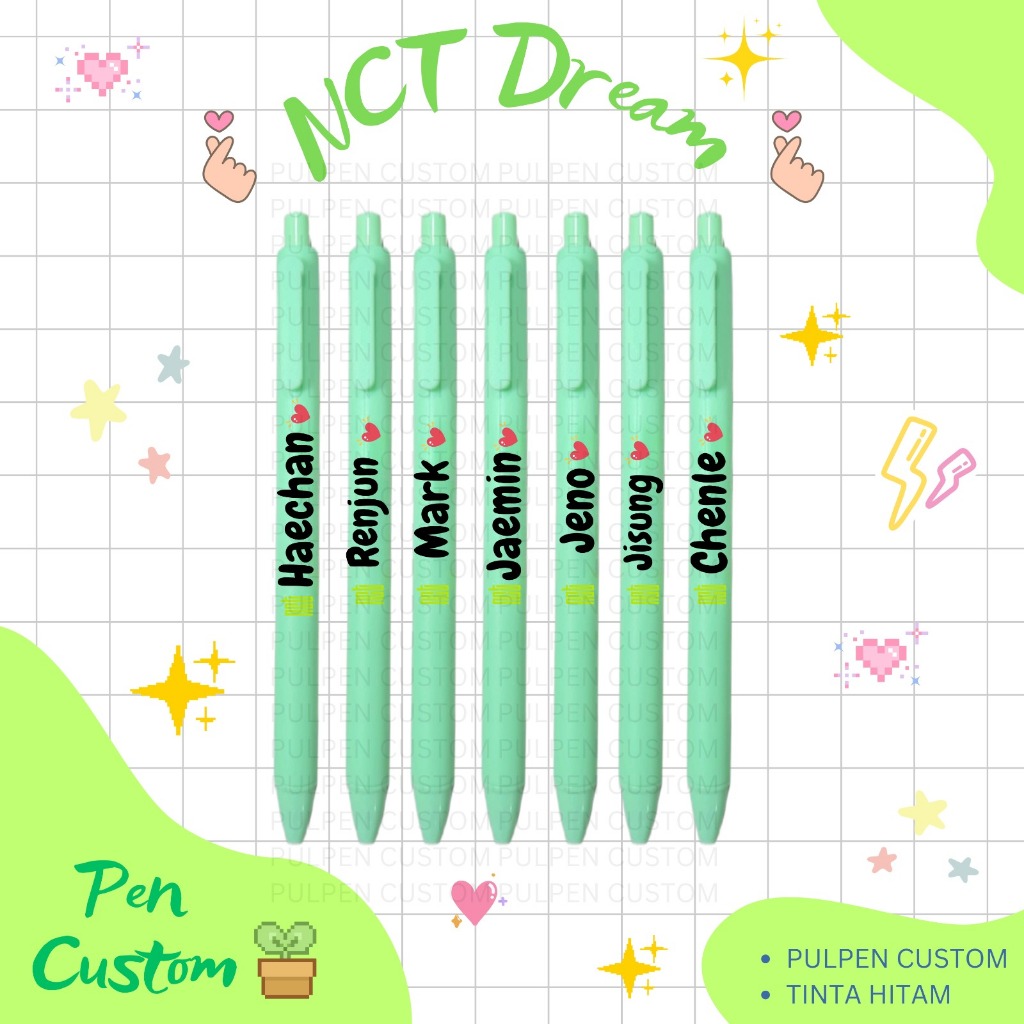 

PULPEN NAMA NCT DREAM PEN CUSTOM NAMA PEN TINTA GEL 0,5 MURAH