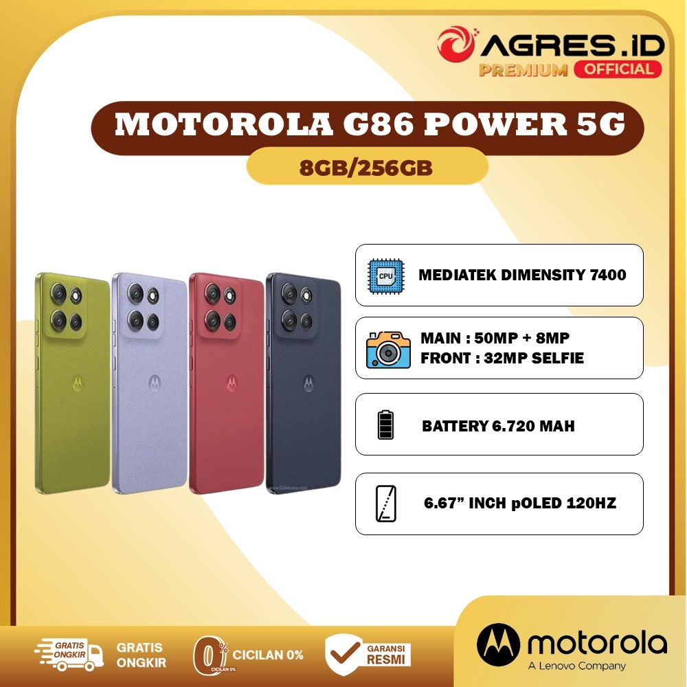 Motorola G86 Power 5G 8GB/256GB Garansi Resmi Motorola Indonesia
