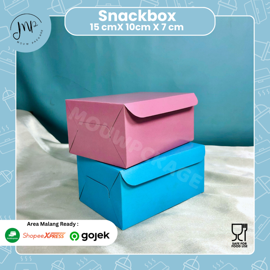 

KOTAK DUS SNACK BOX / BOX KUE UK. 12X10X7 UK.15X10X7 / SNACKBOX CETAK WARNA