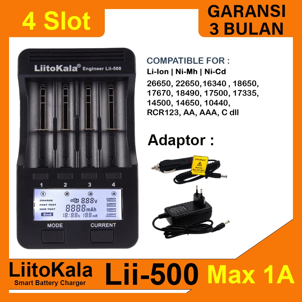 Charger Baterai LiitoKala Lii-500