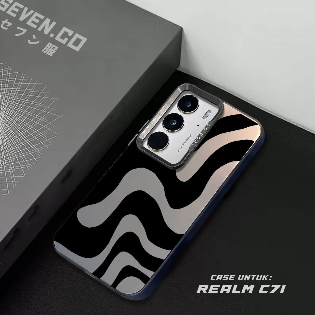 Case REALME C71 C75 C75X Casing Premium Matte Hard Casing REALME - Case IMD - Case Hologram Motif AB