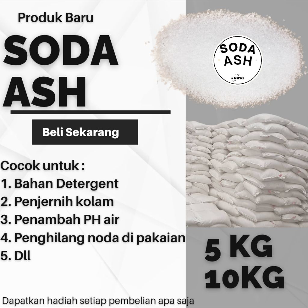 SODA ASH 5KG - SODA ASH ANSAC - BAHAN DETERGENT