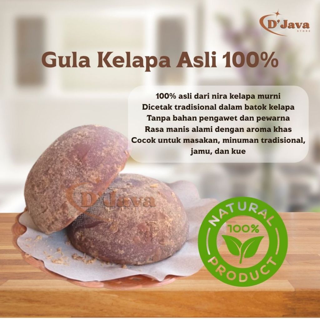 

Gula Kelapa 100% Asli Kebumen | Gula Merah Jawa Batok Tradisional 800g