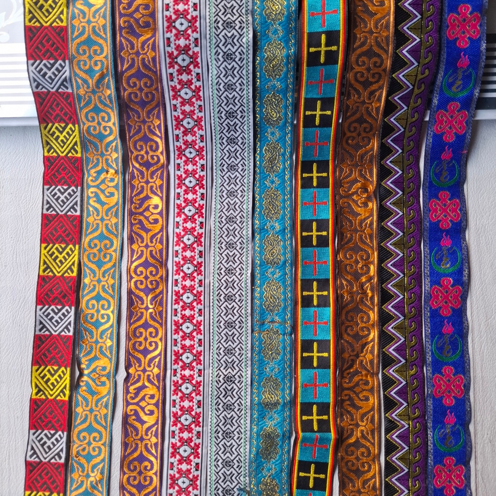 

(Per Meter) PT169 Jual Pita Gamis / Pita India Cantik Lebar 3,2Cm - 3,6Cm