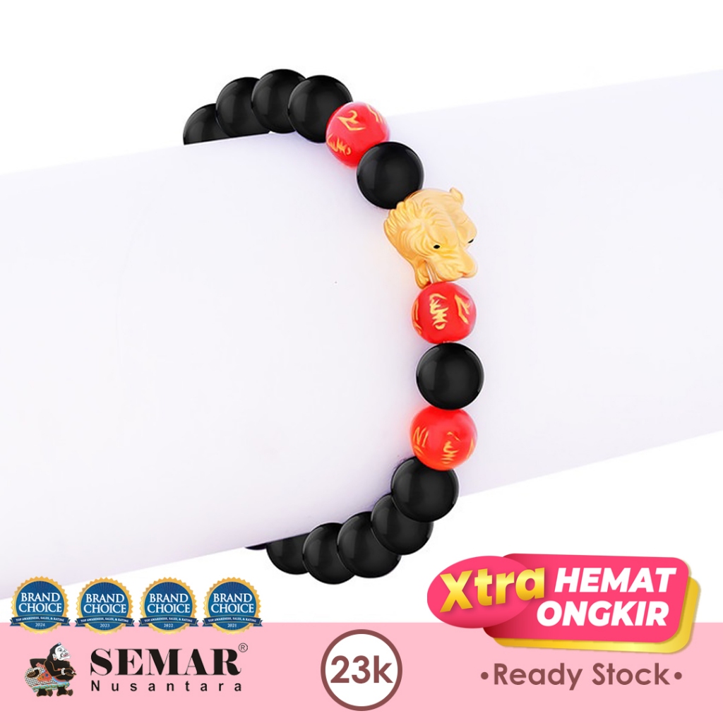 Gelang Emas Tali Giok Vintage Charm Gold 23K Semar Nusantara