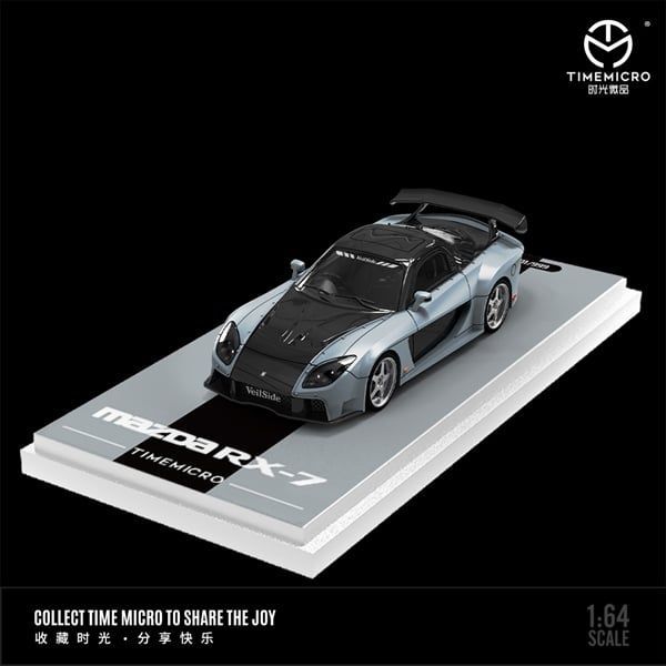Time Micro 1/64 Mazda RX-7 Veilside Black Silver