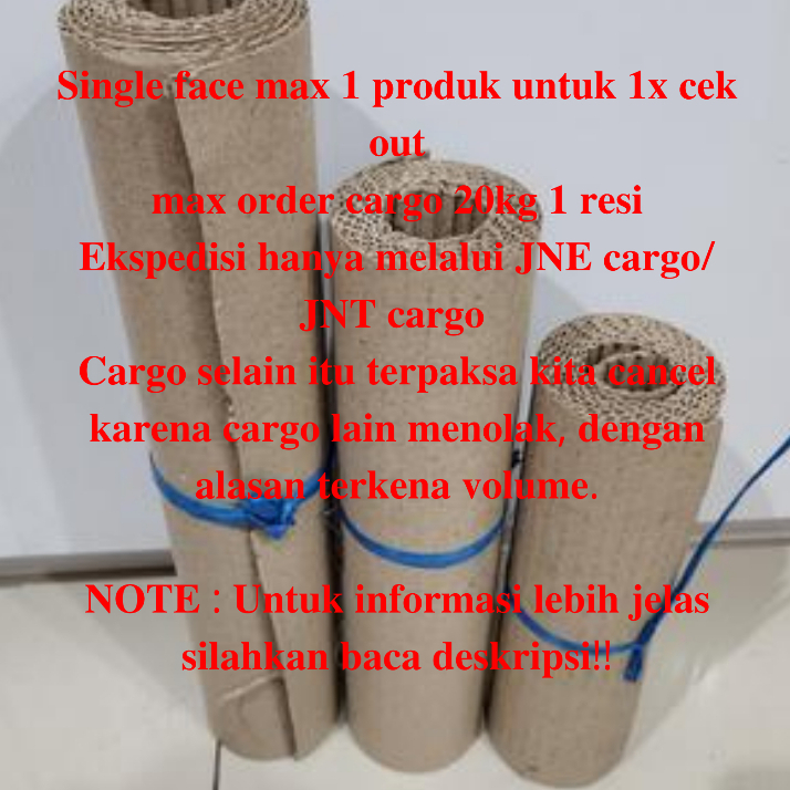 

Single face / karton roll EXPORT QUALITY RAMAH LINGKUNGAN BERSERTIFIKAT