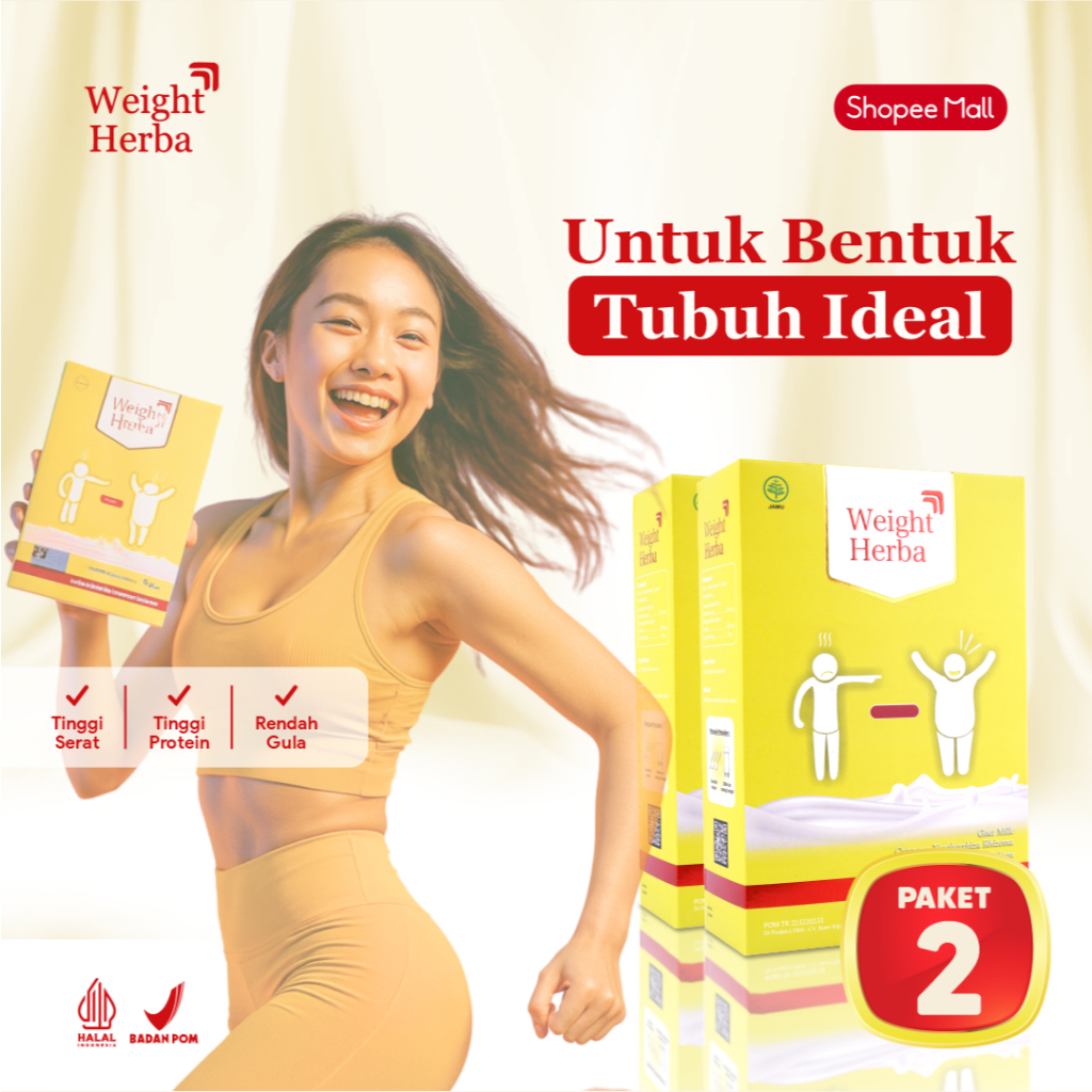 

Weight Herba Paket 2 Box Asli – Herbal Alami Tambah Berat Badan & Tubuh Sehat Ideal