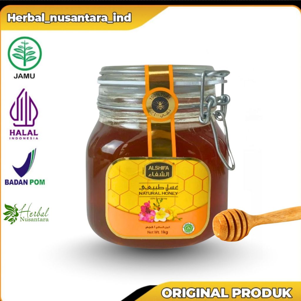 

MADU MURNI AL SHIFA KEMASAN 1KG ORIGINAL - KEMASAN KACA NATURAL HONEY