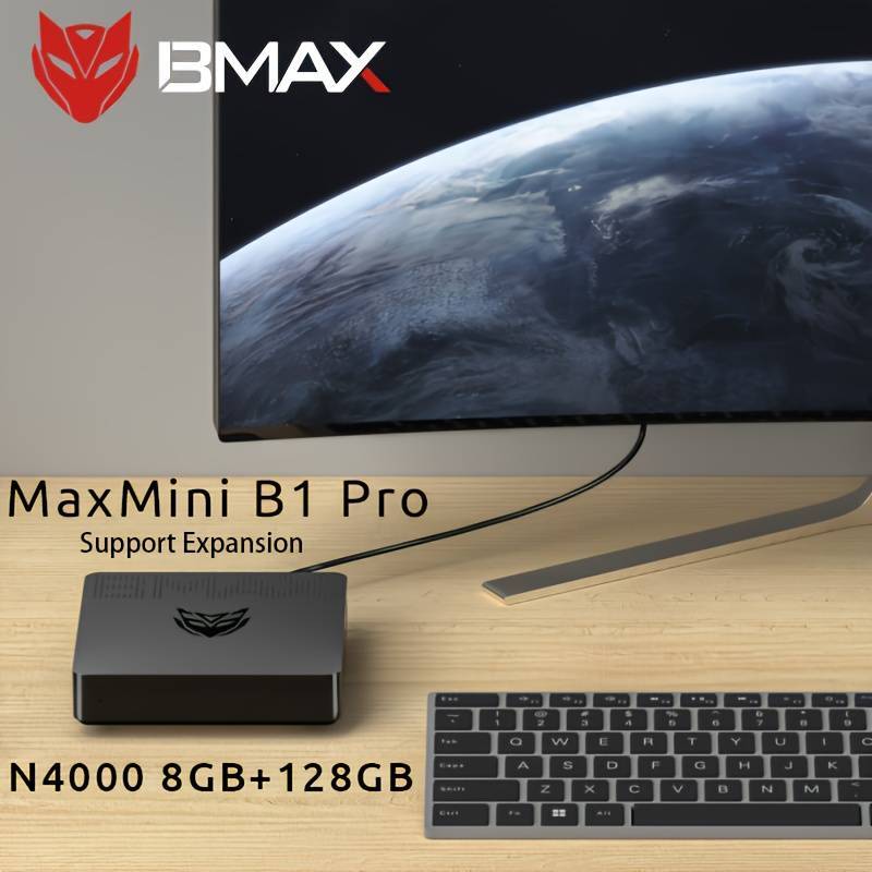BMax B1 Pro Mini PC Intel N4000 ram 8 penyimpanan internal 128GB Value Mini PC With Max Function