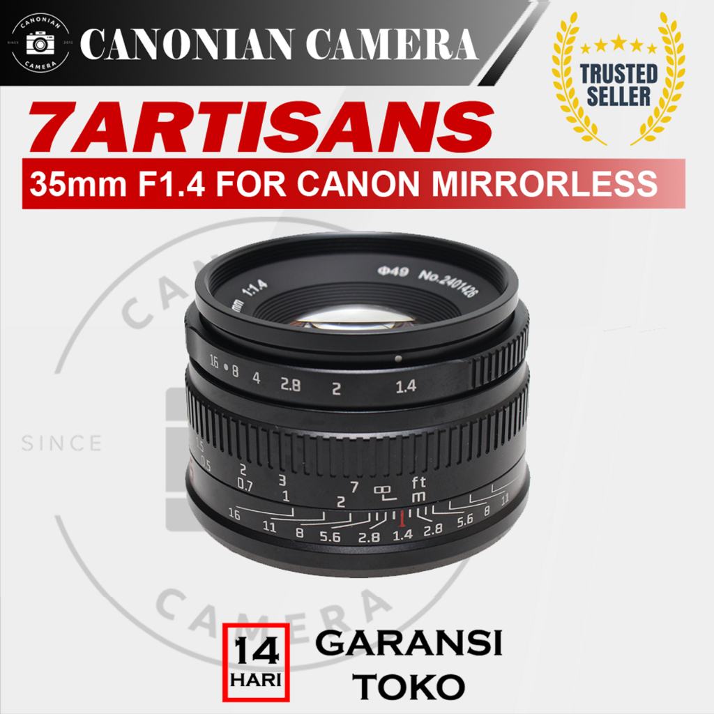 Lensa 7Artisans 35mm F1.4 For Canon Mirrorless NEW