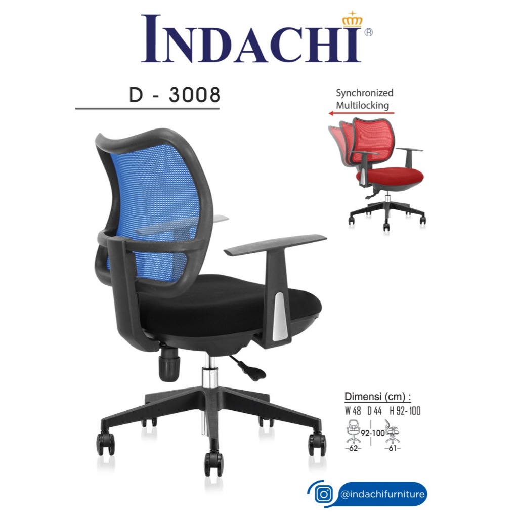 Kursi Kantor Kursi Sekretaris / Staff INDACHI D-3008