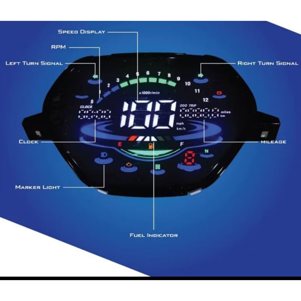 speedometer digital Supra 100 spidometer Supra 100 digital speedometer H4