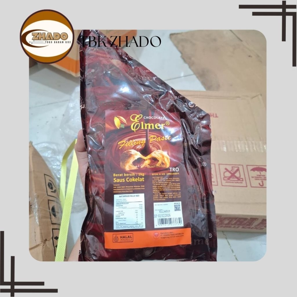 

Elmer Chocolate Filling Paste 1kg Selai Cokelat saus coklat