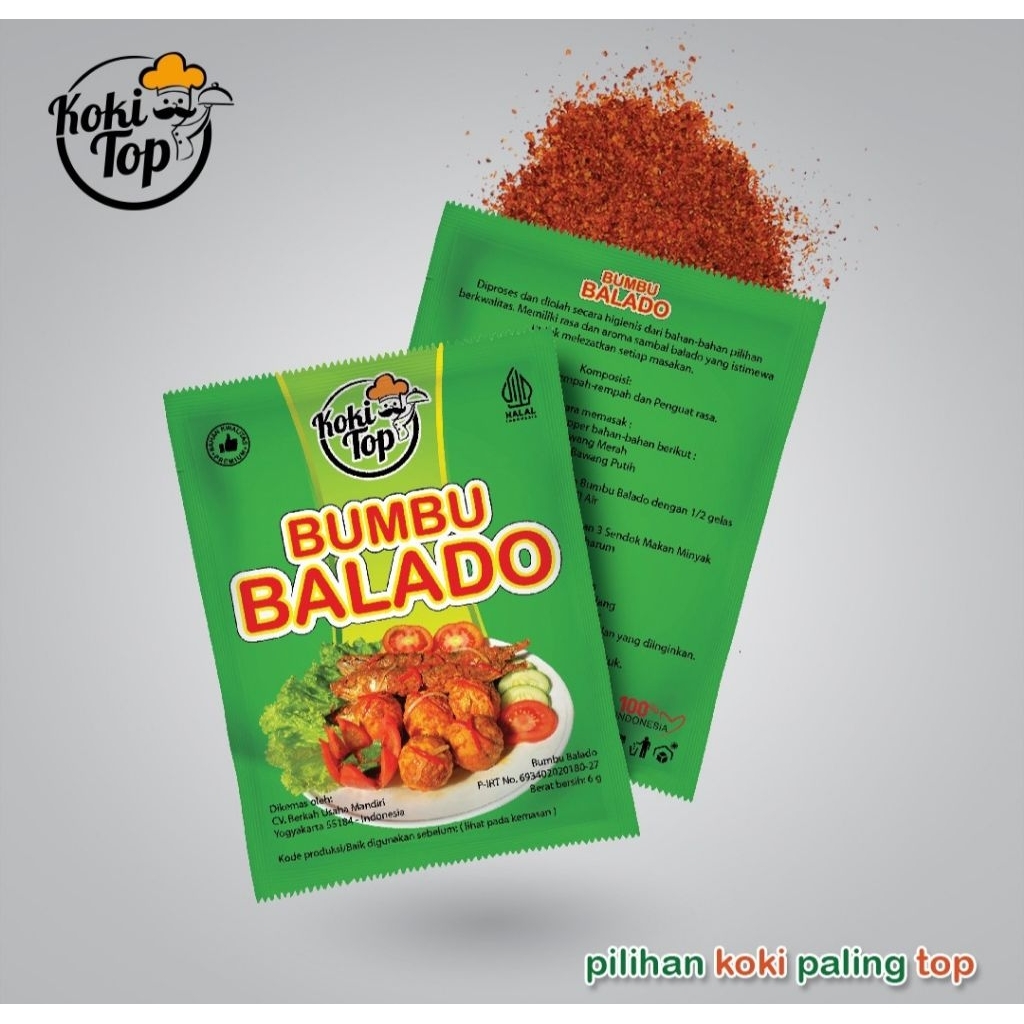 

Bumbu balado 1 renteng 12 pcs 6g