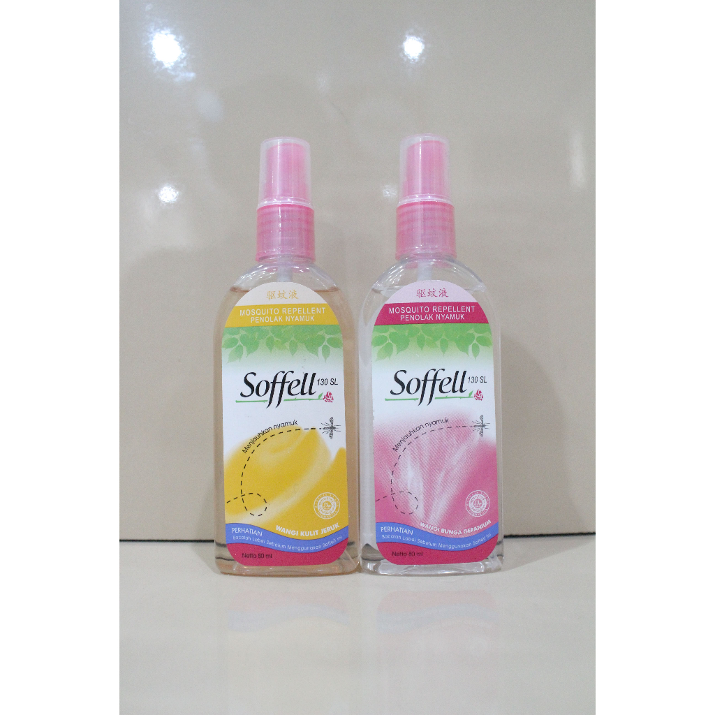 Soffel Spray / Soffel Lotion Geranium, Kulit Jeruk, Bengkoang