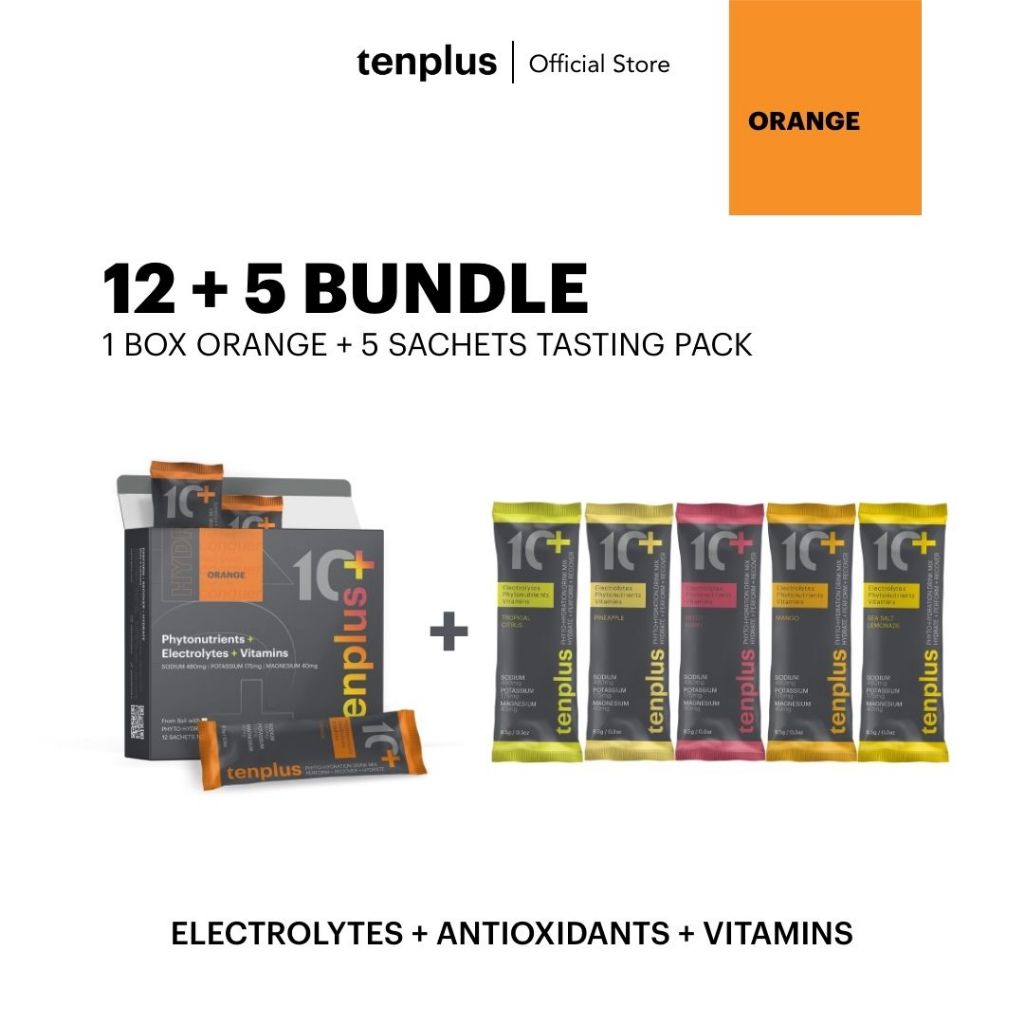 

TENPLUS Hypotonic Electrolyte Drink Mix Orange + 5 Sachet Tasting Pack
