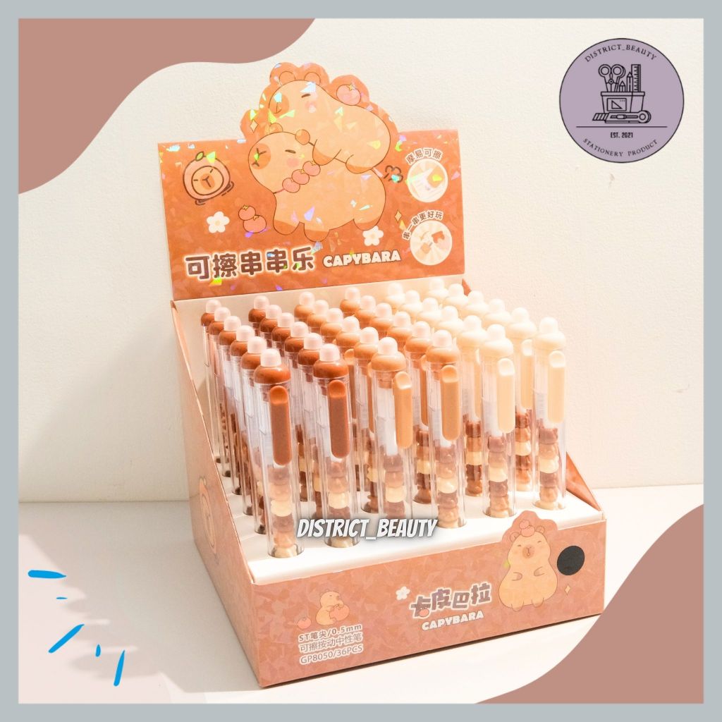 

PULPEN CETEK HAPUS CAPYBARA KAPIBARA GEL PEN MEKANIK ERASABLE PENA HAPUS MOTIF CAPYBARA COKELAT TERMURAH