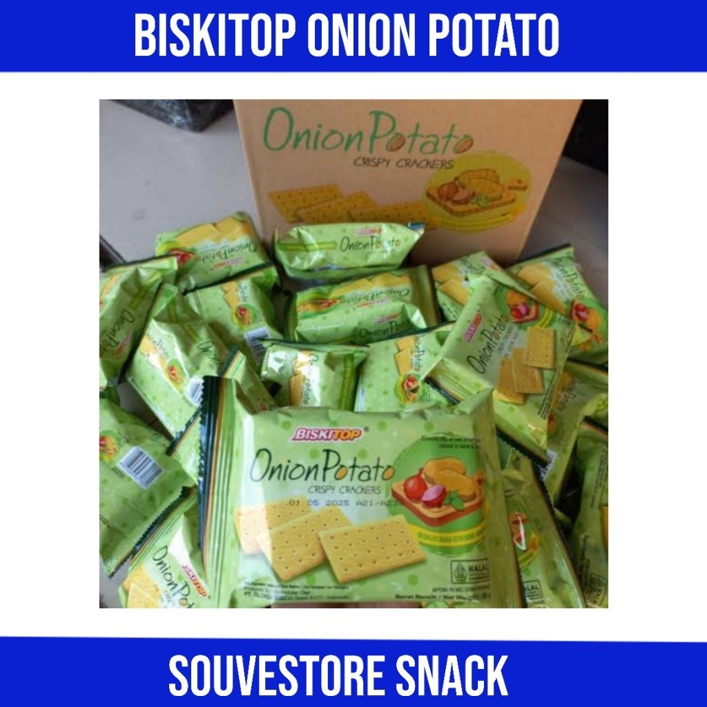

Biskitop Onion Potato 2000 Biskuit kentang rasa bawang lezat Harga perpc