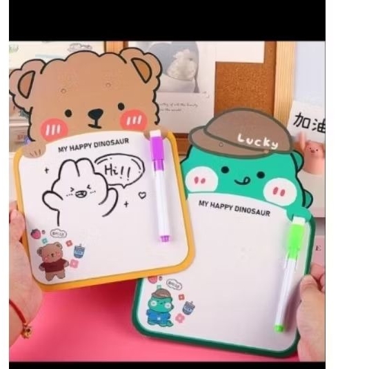 

Mainan Edukasi Papan Tulis Mini Anak Karakter Lucu Free Spidol Bisa Dihapus dengan Tali Gantung / Mini Board Toy Papan Tulis Anak Karakter