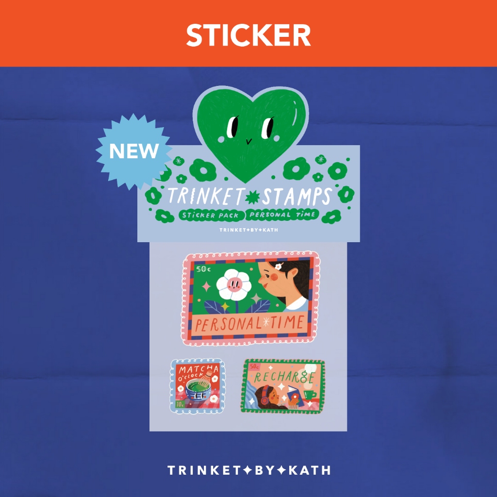 

Sticker Pack Gel Stamps / Stiker Timbul ilustrasi Waterproof - Trinket by Kath