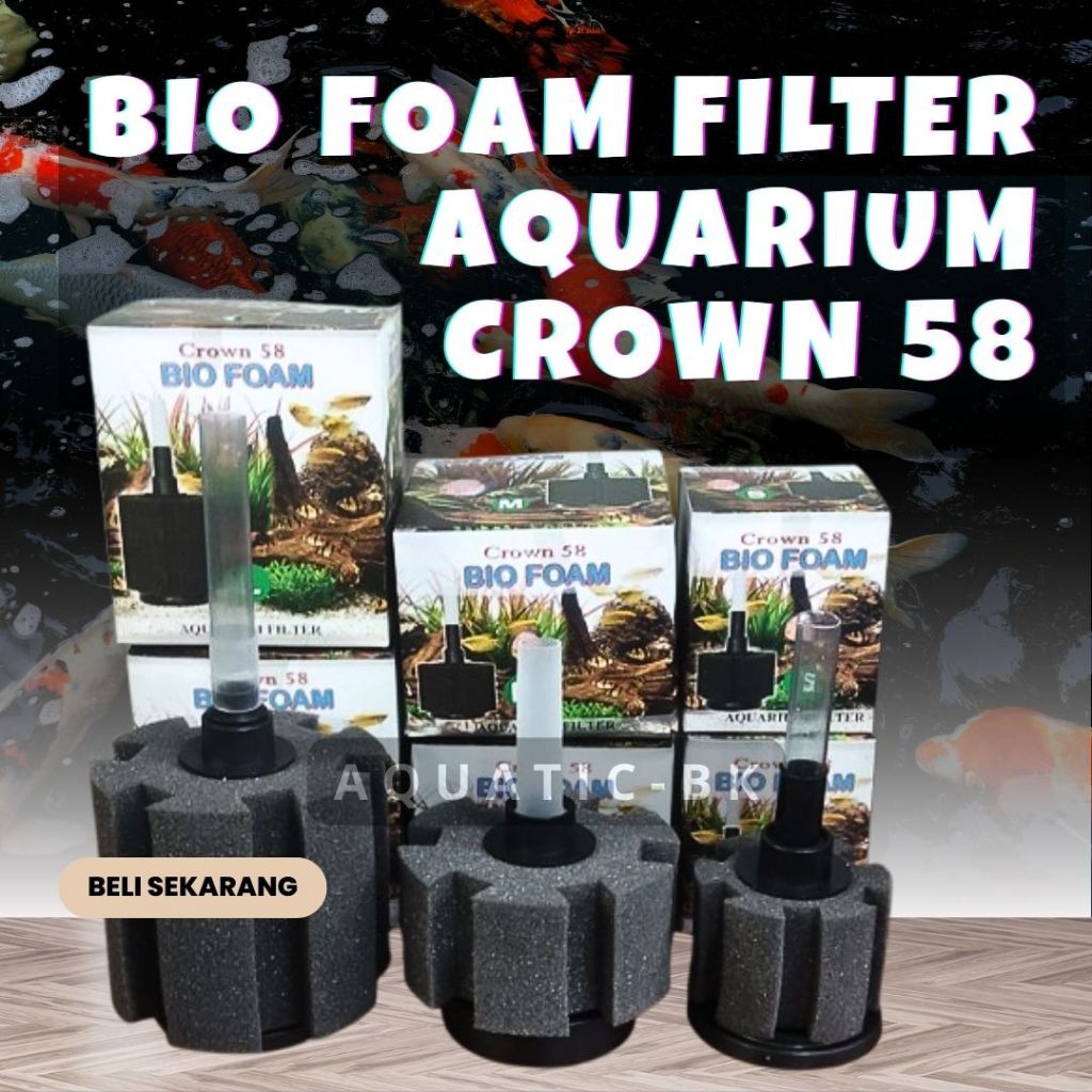 Biofoam Media Filter Aquarium Toples dan Aquarium ikan hias - S,M,L