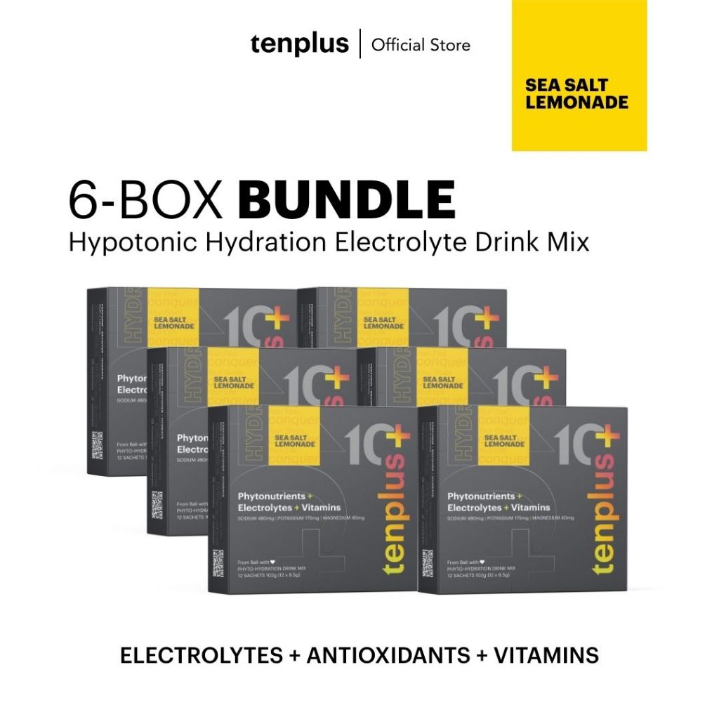 

TENPLUS Hypotonic Electrolyte Drink Mix - Bundling 6 Box Sea Salt Lemonade