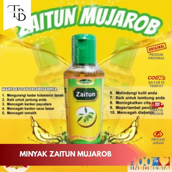 ( BISA COD ) ZAITUN MUJAROB - minyak zaitun 60 ml | olive oil original serbaguna | untuk kesehatan, 