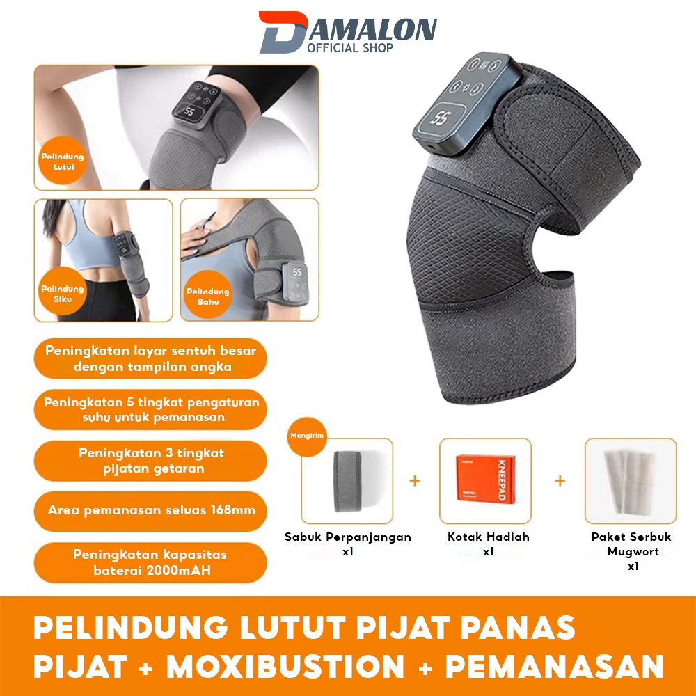 DAMALON Pelindung Lutut Pemanas Pintar/Pemijat Lutut/Penyangga Lutut dengan Pemanas Listrik/Alat Ter
