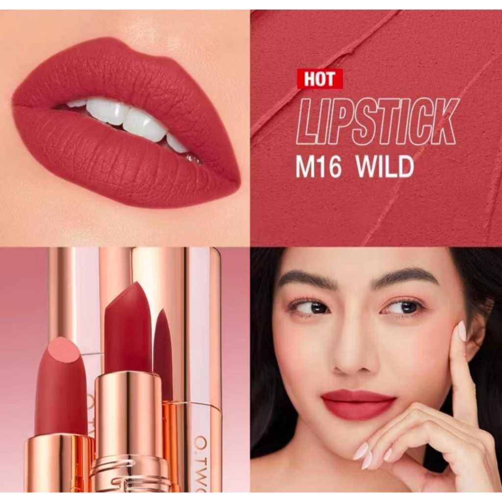 O2O | OTwoo | O.Two.O Misty Kiss Lock Color Matte Lipstick / Lipstik Transproof bdcosmetic