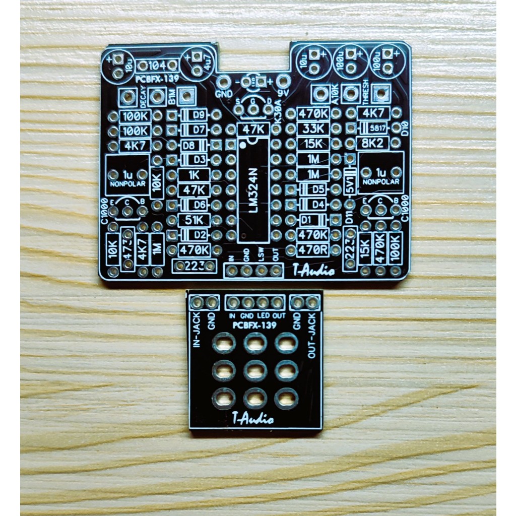 PCB Efek Noise Gate T-Audio PCBFX-139 LPM23 Diy Pedal