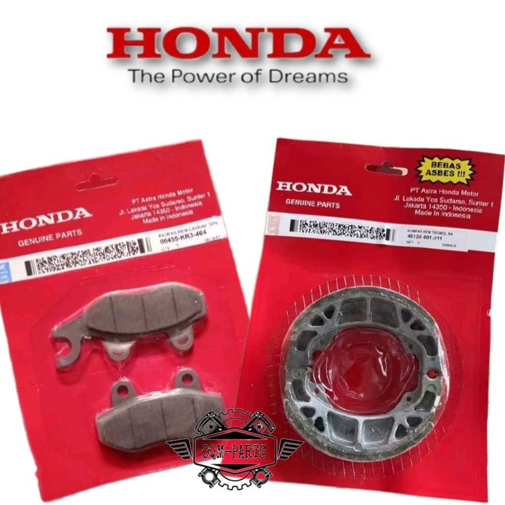 Kampas/dispet depan belakang Rem Supra x ,Supra Fit,DLL Kampas rem Belakang Supra x