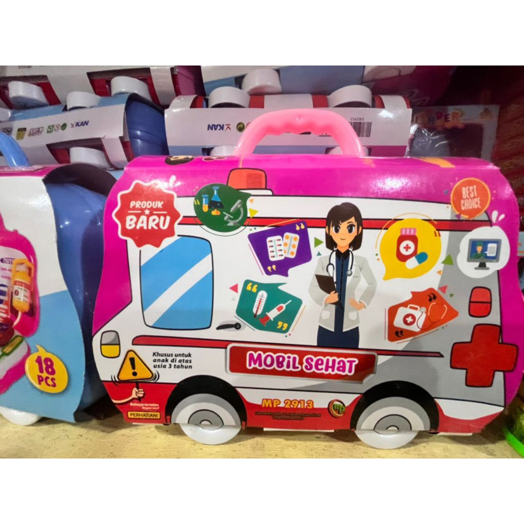Mainan Dokter Anak – Doctor Kit Tas Dokter Mainan / Set Peralatan Medis Anak / Mobil Sehat