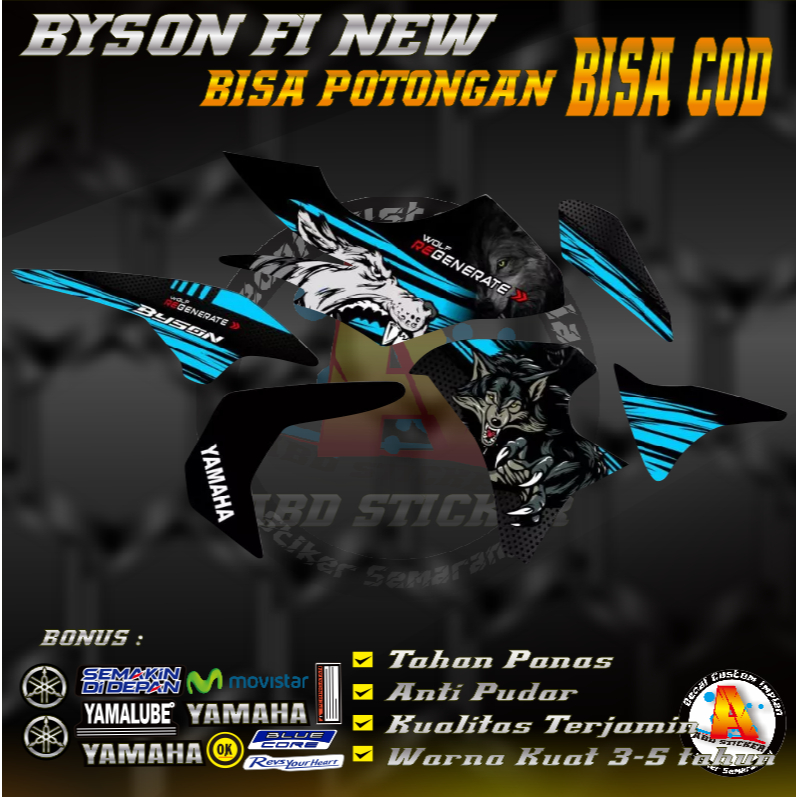 Stiker Decal Motor Yamaha BYSON FI NEW - Decal Stiker BYSON FI NEW |KODE A090