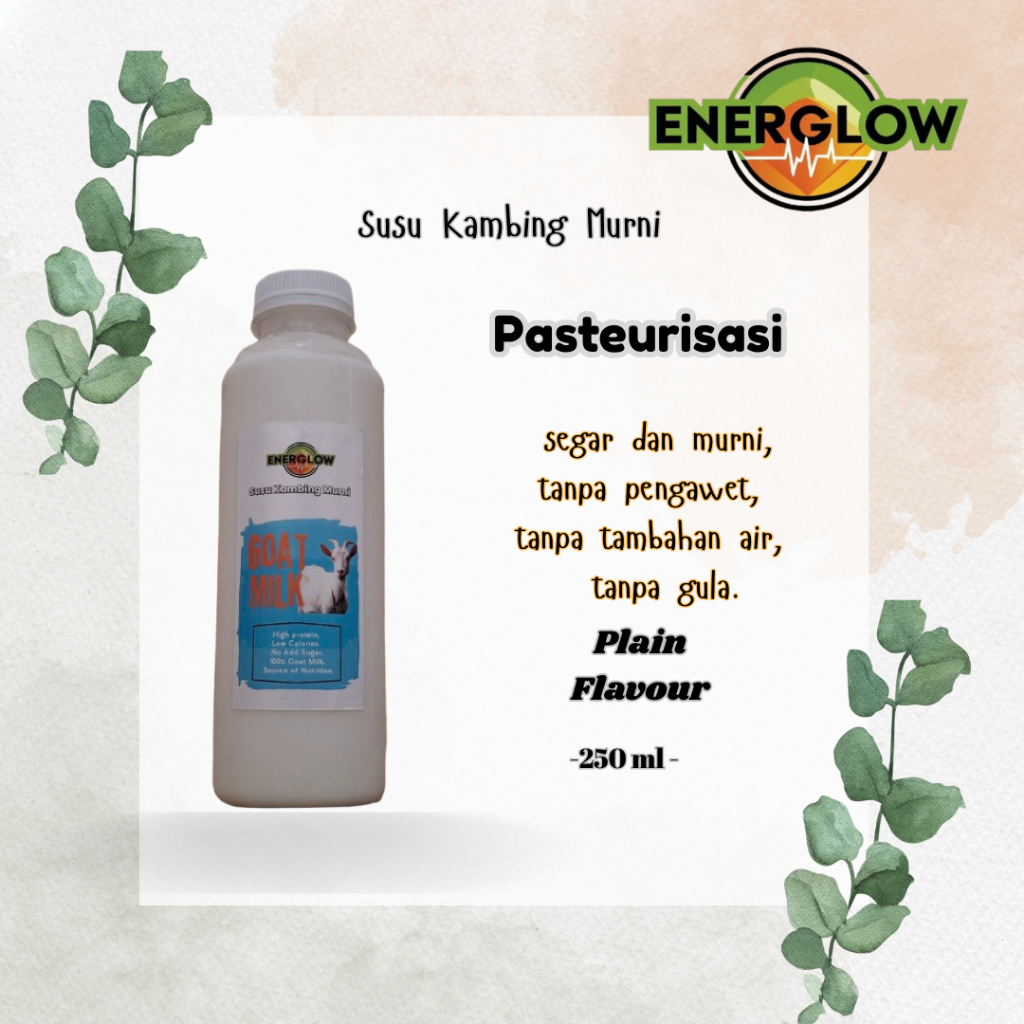 

susu kambing murni pasteurisasi kemasan 250 ml