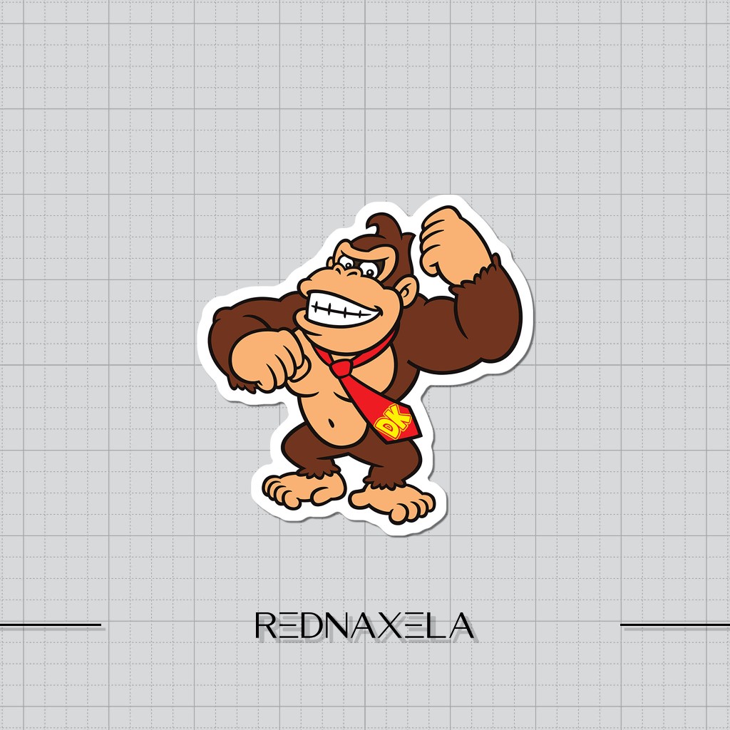 

Stiker Vinyl Donkey Kong Logo Stiker Koper Outdoor Waterproof Sticker