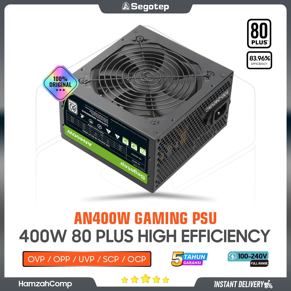 Segotep AN400W 400W 80 Plus White PSU Power Supply Flat Cable