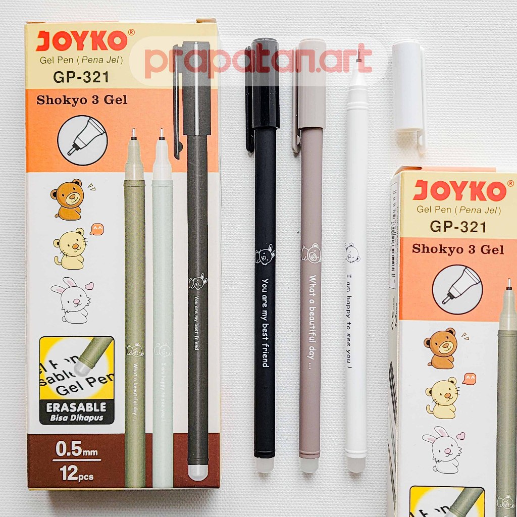 

Joyko GP-321 Erasable Gel Pen 0.5mm | Pena Jel | Pulpen
