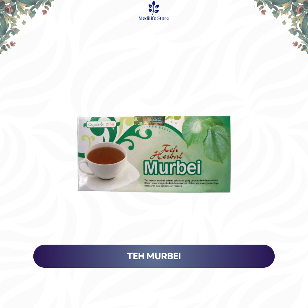 

TEH MURBEI – teh herbal peluruh kencing | atasi tekanan darah tinggi & pembengkakan | Griya Herba 20 kantong | halal & BPOM
